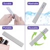 100/180 Grit Nail File (6 Pack), Emery Board Nail Files for Acrylic Nails and Natural Nails, Double Sided Emory Boards Professional Nail Filer Reusable Washable Manicure Square Gray