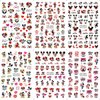 6 Sheets Valentine's Day Nail Art Stickers 3D Cute Cartoon Nail Decals Self Adhesive Love Heart Red Lips Design Nail Stickers Romantic Valentines Nail Decorations Supplies for Women Girls