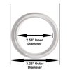 Clear Plastic Retail Scarf Rings - Round Fine Garment Hangers - 2.58" ID - 3.25" OD - 10 Pack