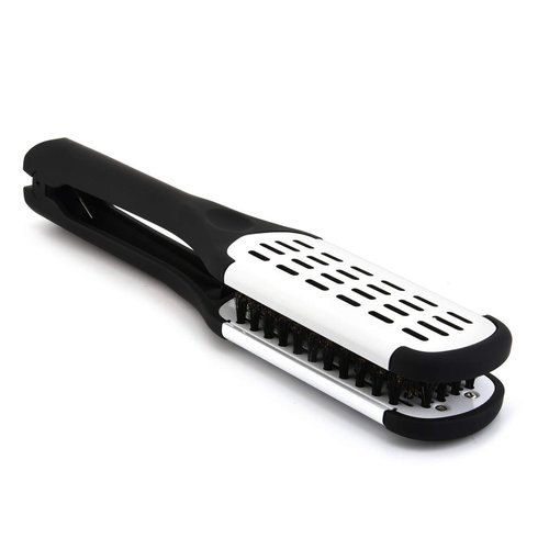 Wismee Boar Bristle Double Sided Anti-Static Hair Straightening Brush Comb (White)