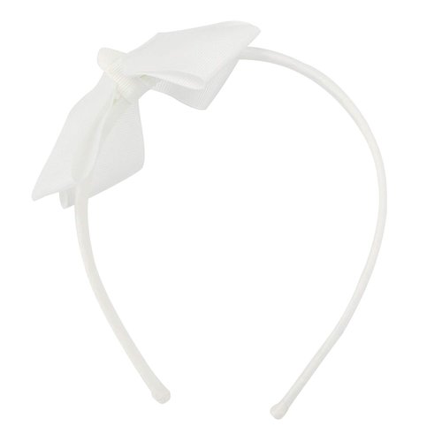 MEEDEE White Bow Headband Toddler Headband Big Bow Grosgrain Ribbon Hair Hoop Headband for Girls Toddlers Girls Kids Party Decoration Cosplay Costume Headwear Makeup Handmade Hair Band