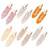 12 Pcs No Bend Hair Clips For Styling Acrylic Resin No Crease Hair Clip Makeup Clips Glittering Hair Barrettes For Styling No Dent Hair Clip Flat Hairstyle Tool For Women Girls For Salon Styling Bang