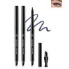 Navy Blue Waterproof Eyeliner Gel Pencil- 2Pcs Smudge Proof Long Lasting Retractable Eyeliner Pen, Creamy Eyeliner Waterline, Smoky Makeup Eye Liner Pencils for Women, Built-In Sharpener & Smudger-04
