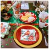 Iconikal Disposable Paper Dinner Party Napkins, Cardinal Poinsettia, 75-Count