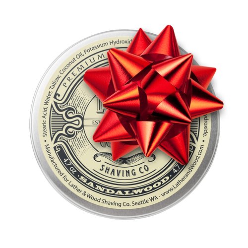 Lather & Wood Shaving Soap - Sandalwood - Simply the Best Luxury Shaving Cream - Tallow - Dense Lather with Fantastic Scent for the Worlds Best Wet Shaving Routine. 4.6 oz (Sandelwood)