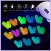 SAVILAND Glows in The Dark Gel Nail Polish Set - 12 Holiday Colors Luminous Neon Nail Gel Polish Set Soak off U V/LED Glow Effect Nail Polish for DIY Nail Art Design Holiday Gifts for Women