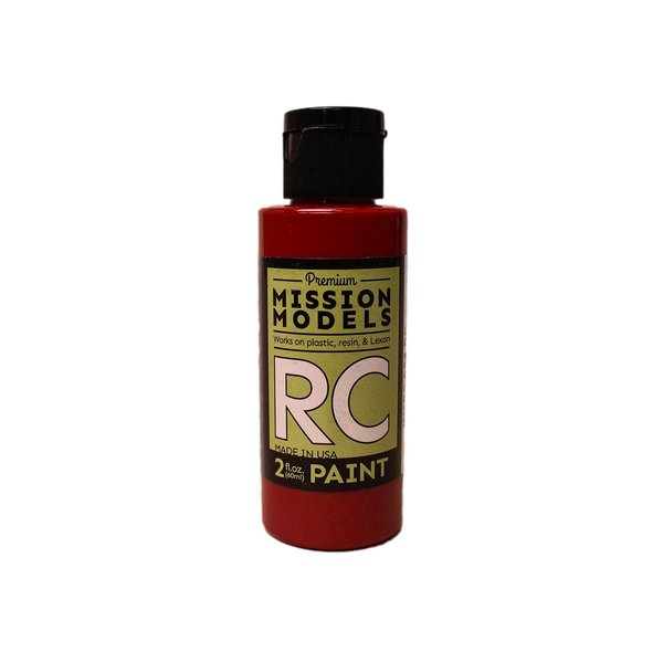 Mission Models MMRC-054 Water-Based RC Paint, 2 oz Bottle, Translucent Red