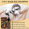 Light Brown Hair Dye Shampoo 3 in 1 for Gray Hair, Long-lasting & Natual Hair Color Shampoo, Instant Hair Dye for Men Women, Effect in Minutes 16.9 Fl Oz(Light Brown)