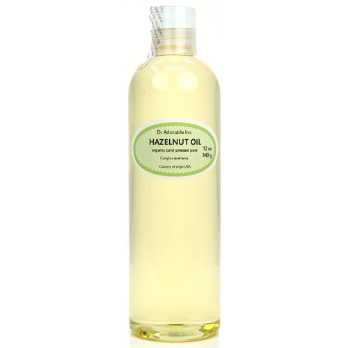 Dr Adorable - 12 oz - Hazelnut Oil - 100% Pure Natural Organic Cold Expeller Pressed