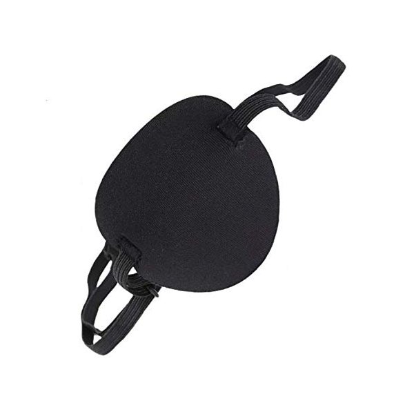 LASSUM Adults Kids Black Eyepatch,Comfortable Eye Patch Strabismus Adjustable Eye Patch Eye Mask for Recovery Eye