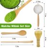 Zhaoyao 4pcs Matcha Whisk Set - Resin Matcha Whisk, Bamboo Tea Scoop and Tea Spoon, Stainless Steel Sifter Matcha Set Durable Matcha Kit Easy to Clean Matcha Tea Set, Traditional Matcha Starter Kit