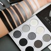 Gray Eyeshadow Palette Black Grey White Silver, Blendable Smokey Eye Eyeshadow Palette,Long Lasting Smoky Eyeshadow for Halloween SFX Clown Skull Goth Makeup Palette Look,Dark Eye Shadow Pallet- Panda