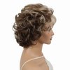 Aimole Women Synthetic Wig Natural Mid length Curly Hair Blonde Wigs (12-83)
