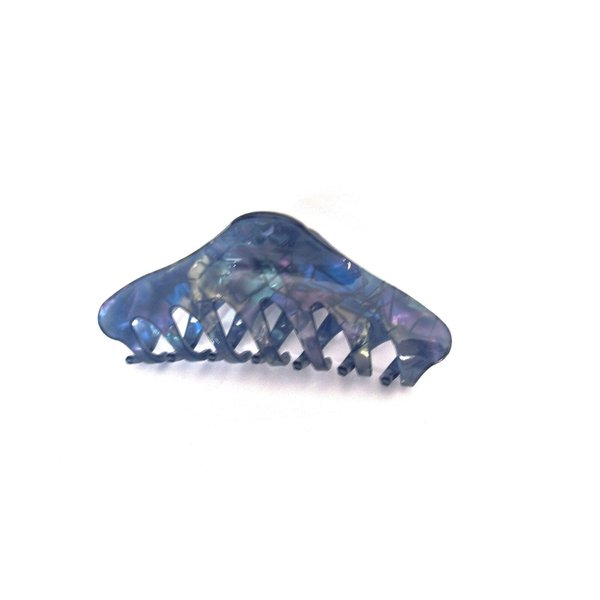 Generic Long iridescent blue abalone sea shell effect hair claw clamp clip