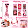 Liliful 140 Pcs Cowgirl Party Favors Include Cowgirl Drawstring Backpacks Bracelets Books Badges Keychains Pink Pencils Pink Horse Stickers Pink Tattoo Stickers for Disco Western Birthday