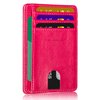 TOURSUIT Travel Minimalist Slim Front Pocket Wallet for Men Women, RFID Blocking Credit Card Holder Case (Rose Red)