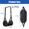 2Pcs Wheelchair Footrest Adjustable Hanging Foot Sling for Pedal Replacement Easy to Adjust Strap Disabled,Injured Patients Leg Accessories(Black)