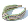 FEDANS Knotted Wide Headbands Raffia Headband Colorful Weave Fashion Holiday Hairband Summer Elastic Stretch Top Knot Hair Accessory For Women Girls