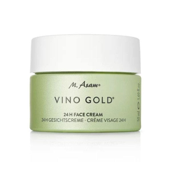 M. Asam VINO GOLD 24h Facial Cream (6.76 Fl Oz)- 24h day cream & night moisturizer against lines & wrinkles, protection against skin aging, anti-aging, vegan facial care, skincare for women.