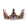 Lurrose Baroque Queen Crown Bride Wedding Vintage Rhinestones Crown Headdress Hair Accessory for Women Prom Halloween Pageant