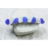 Genuine Surf Tumbled Frosted White and Blue Sea Glass French Barrette Hair Clip 4" or 100 mm Length - Quantity of 1