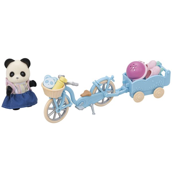 Calico Critters Pookie Panda Girl's Cycle & Skate Set, Dollhouse Playset with Figure and Accessories