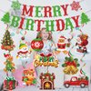 Christmas Birthday Banner Christmas Birthday Decorations Merry Birthday Banner for Christmas Birthday Party Decorations Happy Birthday Christmas Decorations