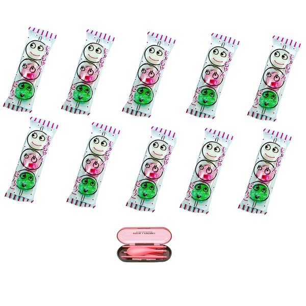 Japanese Dango Food Japanese Mochi Daifuku Sweets 10 Packs including chopsticks