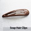 ROCST Snap Hair clips hair style accessories kits for girl women ballet dance U shaped hair pins Bobby clips,42pcs (Brown, 3 inch Kit)