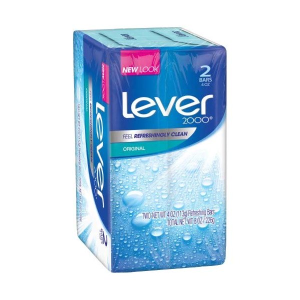 Lever 2000 Bar Soap, Original, 4 oz, 2 Bar (Pack of 4)
