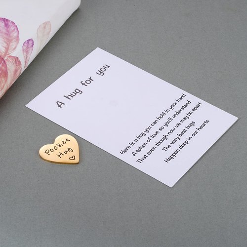 MIXJOY Cute Little Heart Pocket Hug Token & Gift Card - Isolation NHS Social Distancing Thinking of You Love Gift For Family and Friends