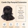 MARYLING Short Ponytail Extension Comb Clip Drawstring Wavy Ponytail Hair Extensions Soft Synthetic Thick Clip on Pony Tails Hairpieces for Women (33#)…
