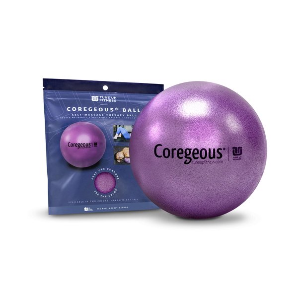 Tune Up Fitness – Coregeous Ball | Psoas Release, Abdominal, Belly & Lower Back Massager | Therapy Stretch Ball for Lower Back Pain, Stress & Digestive Relief, Improved Breathing & Sleep (Iris)