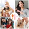 Jaxbo 18 Pcs Mini Travel Hair Brush,Colorful Wet and Dry Detangler Brush for Women Girls Toddler,Soft Bristles Brush with Waterproof Hair Ties