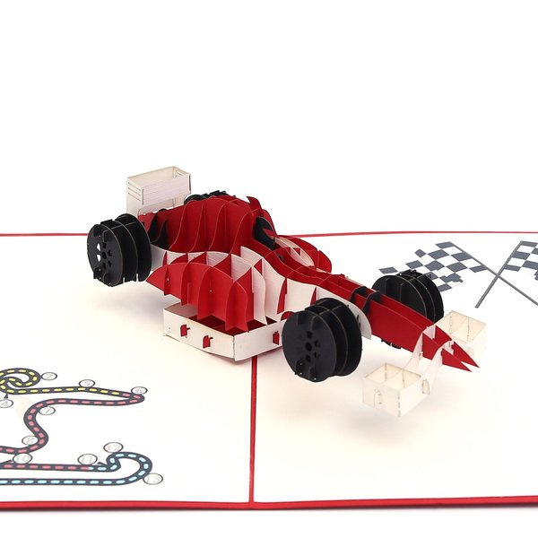 Liif F1 Racing Father's Day Pop Up Card Card, 3D Greeting Card For Father’s Day, Graduation, Congratulations, Get Well, New Business, Happy Birthday Card For Boyfriend, Men, Dad, Son