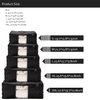 VEAMOR Comforter Storage Bags Pack of 2,Pillow Beddings/Blanket Clothes Organizer Storage Containers with Zippers,Breathable and Moistureproof(Black,2pcs)