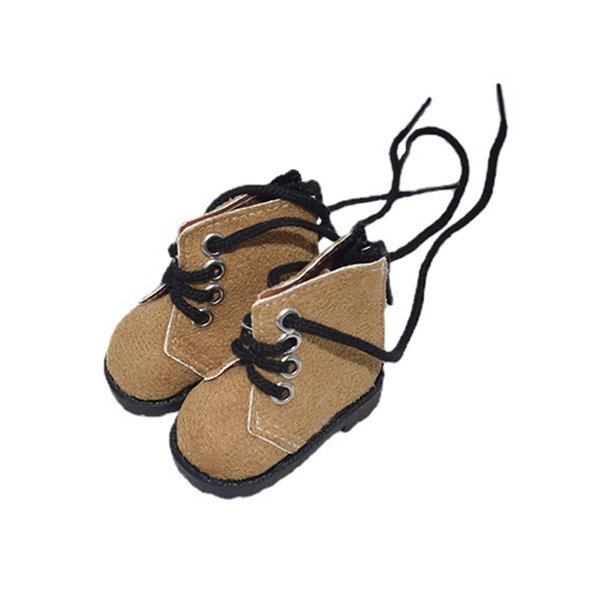 niannyyhouse 20cm Plush Doll Leather Shoes Length 5.4cm 8in Doll Accessories (Brown)