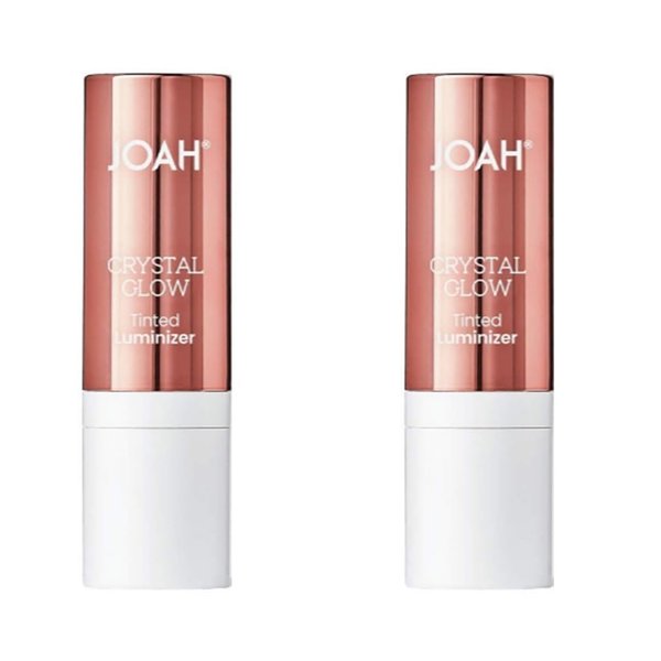 Pack of 2 Joah Crystal Glow Tinted Luminizer Stick, Deep Golden JCG405