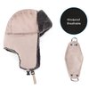 mysuntown Unisex Winter Trooper Hat Hunting Hat Ushanka Ear Flap Chin Strap and Windproof Mask(Khaki Color)