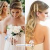 12 PCS Bridesmaid Proposal Gifts Bridesmaid Hair Clips Bridesmaid Scrunchies Bridal Shower Gifts Silk Satin Soft Blue Hair Accessories Bridesmaid Wedding Favor Women Girls