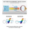 DUCO Blue Light Blocking Glasses Superlight Eyeglasses Frame Anti Blue Ray Computer Gaming Glasses 306 (Shine Blue)