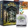 Dice Miner Board Game Bundle with Fapeto Travel Drawstring Dice Bag