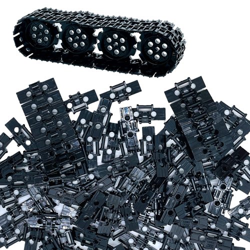 Miutrue 108Pcs Technical Parts Tank Track Wheels Treads Chain Links Motorcycle Car Accessories Building Blocks Toys for 6-12 Years Old Boys Kids Gift Tight fit Major Brands