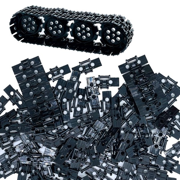 Miutrue 108Pcs Technical Parts Tank Track Wheels Treads Chain Links Motorcycle Car Accessories Building Blocks Toys for 6-12 Years Old Boys Kids Gift Tight fit Major Brands