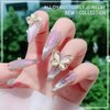 qiipii 32 Pcs Butterfly Nail Charms Gold Butterflies Charms for Nails Bow Nail Crystals Diamonds Rhinestones 3D Alloy Luxury Nail Gems Cute Nail Art Supplies for Acrylic Nails Decoration Crafts DIY