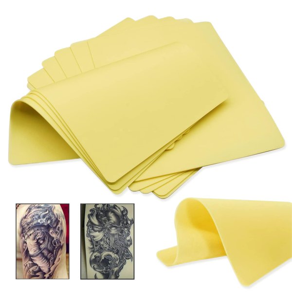 10PCS Tattoo Practice Skin, Soft and 6”×8 ”Tattoo Skin Fake Skin for Tattooing Silicone Tattoo Skin for Makeup Tattooing and Microblading Fake Eyebrows Practice Skins for Tattoo Supplies(8x6" 1.2MM)