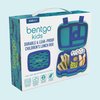 Bentgo Kids Prints Leak-Proof, 5-Compartment Bento-Style Kids Lunch Box - Ideal Portion Sizes for Ages 3-7, Durable, Drop-Proof, Dishwasher Safe, & Made with BPA-Free Materials (Sharks)