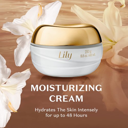 O BOTICARIO Lily Satin Hydrating Body Cream, 24 Hour Fragranced Body Butter for Dry Skin, 8.8 Ounce