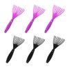 SHIDXIB 6Pcs Hair Brush Cleaner Plastic Detangling Comb for Normal and Relaxed-Textured Hair Oval Shaped Unscented Hairbrush Cleaning Tool with Plastic Bristles for Hair Aging
