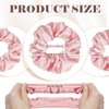 Yuxung 120 Pieces Silk Hair Scrunchies Bulk 3.94 Inches Stylish Satin Scrunchies Cute Satin Hair Tie Elastic Soft Ponytail Holder for Styling Women Hair Accessories Girls, 4 Colors